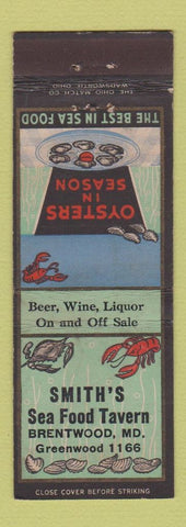 Matchbook Cover - Smith's Seafood Tavern Brentwood MD