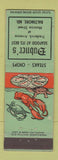 Matchbook Cover - Dubner's Seafood Baltimore MD