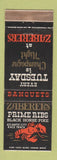 Matchbook Cover - Zaberers Prime Ribs Atlantic City NJ WORN