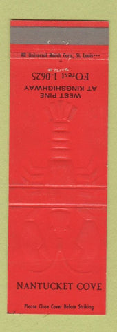 Matchbook Cover - Nantucket Cove lobster St Louis MO Kansas City Tampa FL