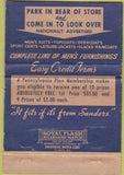 Matchbook Cover - Sanders Clothes Allentown PA WORN 40 Strike