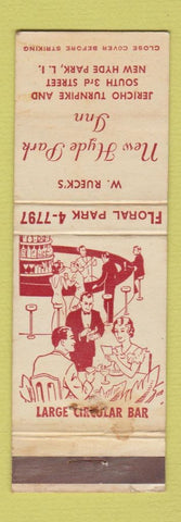 Matchbook Cover - New Hyde Park Inn New Hyde Park LI NY STAINED