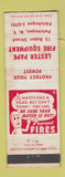 Matchbook Cover - Lester Paper Fire Equipment Patchogue NY WEAR