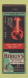 Matchbook Cover - Herren's Restaurant Atlanta GA POOR BACK