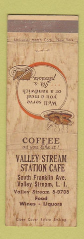 Matchbook Cover - Valley Stream Station Cafe LI NY WEAR