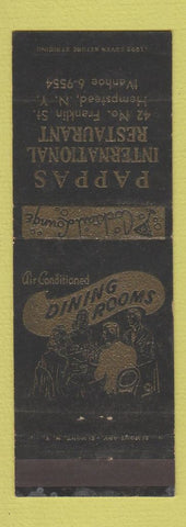 Matchbook Cover - Pappa's International Restaurant Hempstead NY WEAR