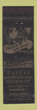 Matchbook Cover - Pappas International Restaurant Hempstead NY WEAR