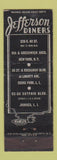 Matchbook Cover - Jefferson Diners New York City Ozone Park Jamaica LI NY