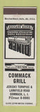 Matchbook Cover - Commack Grill LI NY Diner