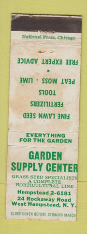 Matchbook Cover - Garden Supply Center West Hempstead NY WORN