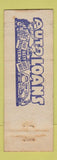 Matchbook Cover - South Bay Bank Center Moriches NY Eastport WORN