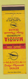 Matchbook Cover - Mandia Dodge Plymouth Great Neck NY WEAR