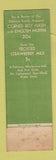 Matchbook Cover - Little White House Jackson Heights LI NY New York City