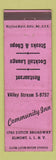 Matchbook Cover - Community Inn Elmont LI NY WEAR