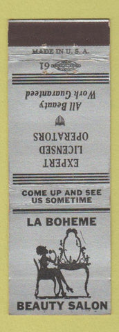 Matchbook Cover - La Boheme Beauty Salon San Francisco CA