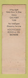 Matchbook Cover - Hochschild Kohn Baltimore MD