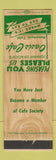 Matchbook Cover - Oasis Cafe Beaumont CA