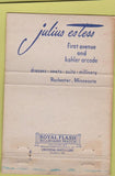 Matchbook Cover - Julius Estess Women's Clothes Rochester MN WEAR 40 Strike