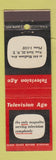 Matchbook Cover - TV Television Age New York City