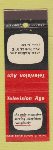 Matchbook Cover - TV Television Age New York City