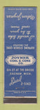 Matchbook Cover - Joyner Coal Coke Saginaw MI WEAR