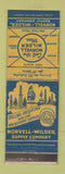 Matchbook Cover - Norvell Wilder Supply oil well Fort Worth Odessa Houston TX