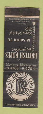 Matchbook Cover - British Ropes Limited New York City WEAR