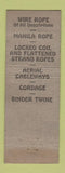Matchbook Cover - British Ropes Limited New York City WEAR