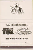Matchbook Cover - Cleveland Tux Weddings Bridal Suite tuxedos 40 Strike