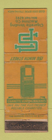 Matchbook Cover - Cigarette Vending WORN