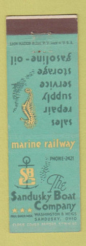 Matchbook Cover - The Sandusky Boat Company Sandusky OH seahorse