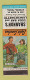 Matchbook Cover - Shannon's Soda Bar Athens PA