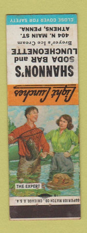 Matchbook Cover - Shannon's Soda Bar Athens PA