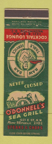 Matchbook Cover - O'Donnell's Sea Grill Washington DC
