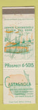 Matchbook Cover - Castagnola Restaurant San Francisco CA
