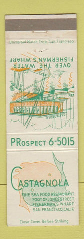 Matchbook Cover - Castagnola Restaurant San Francisco CA