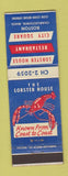 Matchbook Cover - Lobster House Restaurant Boston MA Charlestown