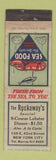 Matchbook Cover - The Rockaway's Restaurant New York City lobster