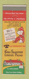 Matchbook Cover - Kobs Searsport Lobster Pound ME