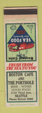 Matchbook Cover - Boston Cafe and The Porthole Seattle WA lobster
