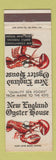 Matchbook Cover - New England Oyster House Perrine Coral Gables Miami FL
