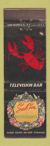 Matchbook Cover - Sea Cove Restaurants lobster New York City