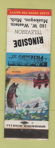 Matchbook Cover - Ringside TV Muskegon MI