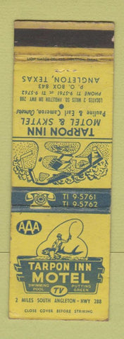 Matchbook Cover - Tarpon Inn Motel Angleton TX WORN