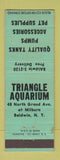 Matchbook Cover - Triangle Aquarium Fish Supply Baldwin NY