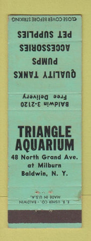Matchbook Cover - Triangle Aquarium Fish Supply Baldwin NY