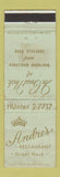 Matchbook Cover - Andre's Restaurant Great Neck LI NY WORN