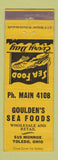 Matchbook Cover - Goulden's Seafood Toledo OH lobster