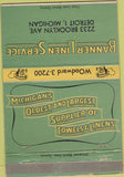 Matchbook Cover - Banner Linen Service Detroit MI CREASE 40 Strike