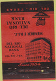 Matchbook Cover - Del Rio National Bank TX sheep 40 Strike